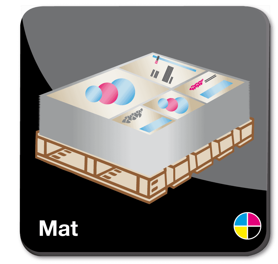 Toon details van 5.0 Plano drukvellen full-colour op mat MC